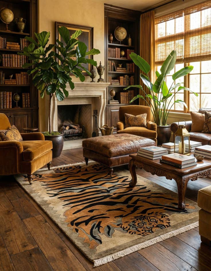 Detail image of 4' x 5' 11  Hand Knotted Tibet Wool Rug