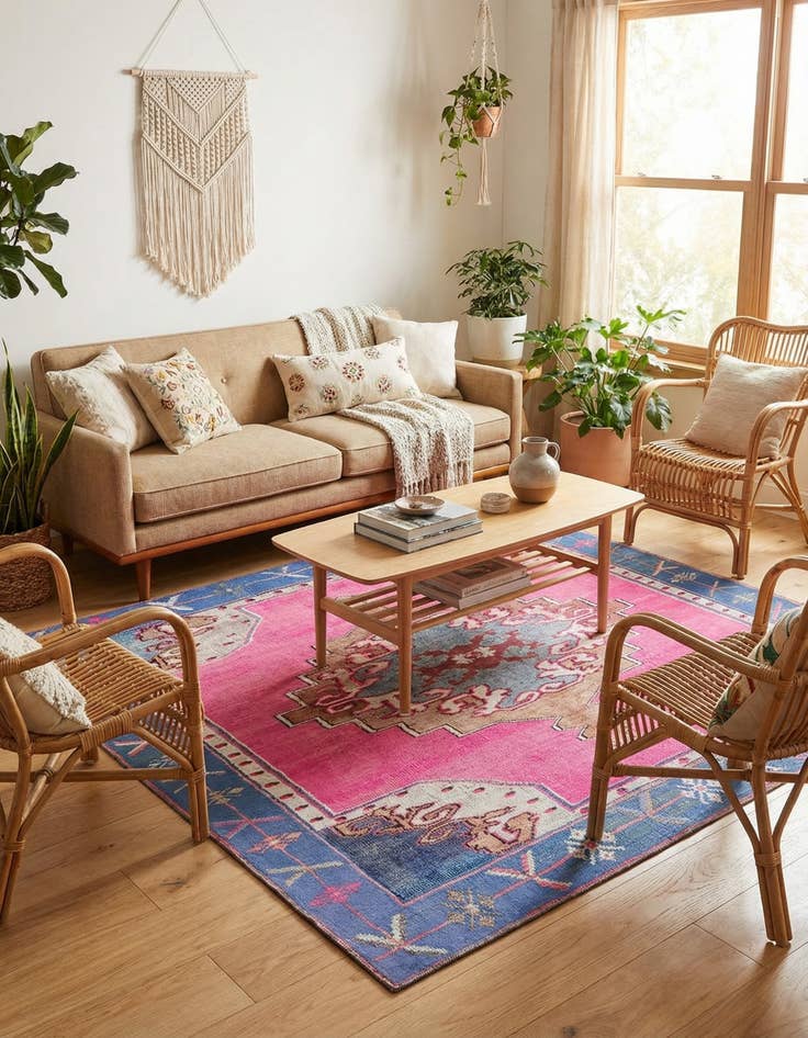 Detail image of 7' 6 x 7' 6 Washable Timeless Square Rug