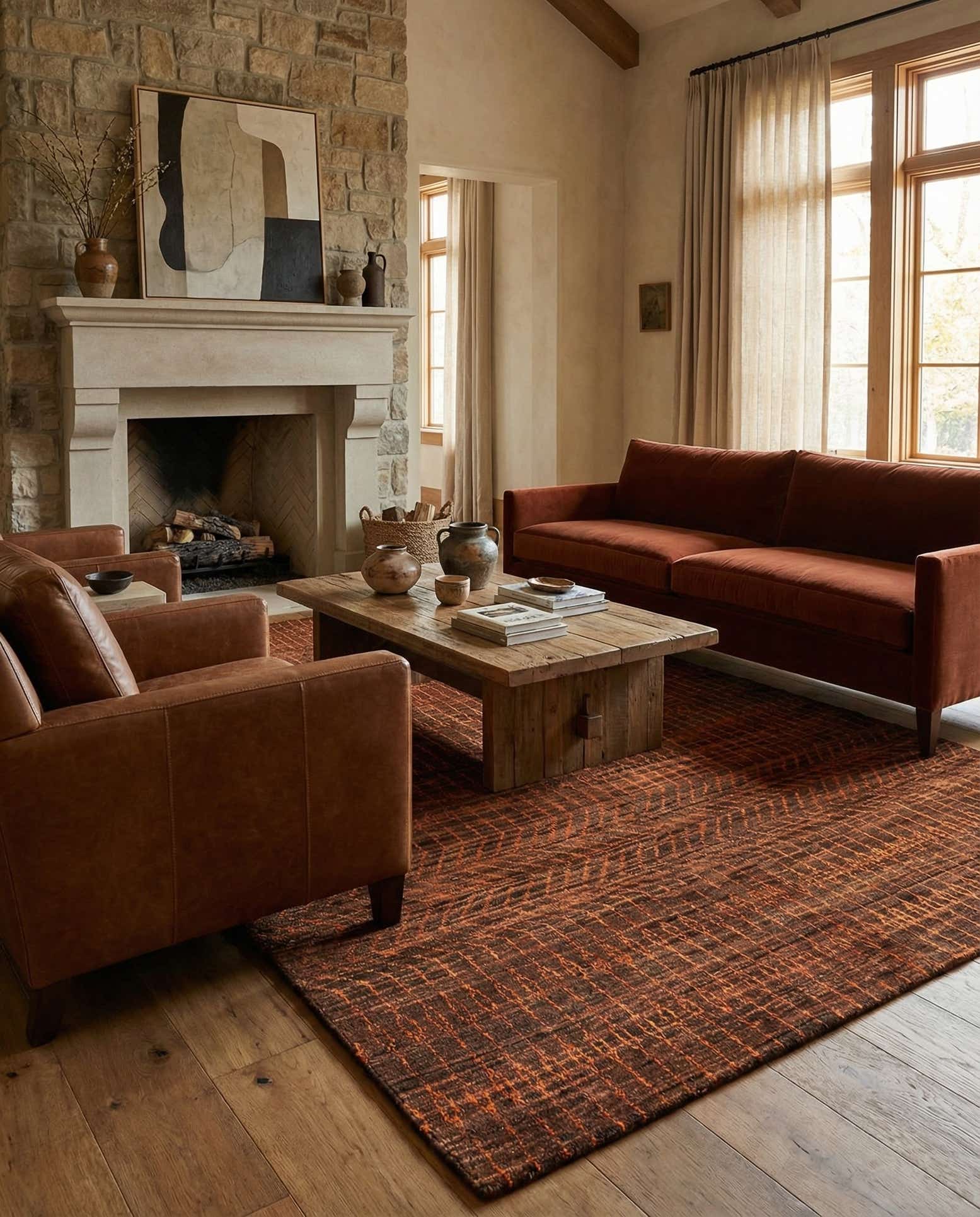 4' 7 x 6' 8 Juma Wool Rug