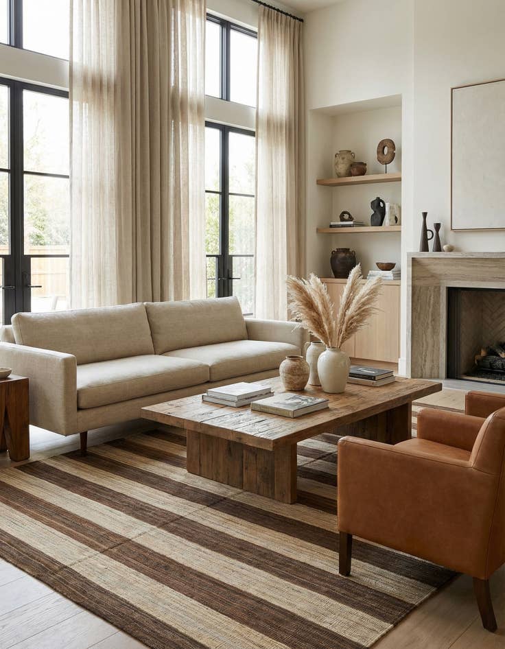 Detail image of 6' 8 x 11' 9  Hand Woven Kilim Modern Wool Rug