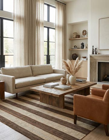 6' 8 x 11' 9 Hand Woven Kilim Modern Wool Rug