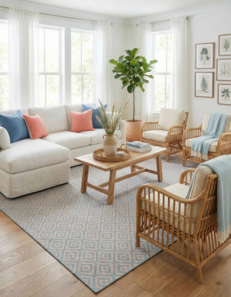 Detail image of 7' x 10'  Washable Jill Zarin Costa Rica Indoor / Outdoor Rug