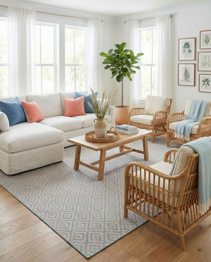 7' x 10' Easy-Clean Jill Zarin Costa Rica Indoor / Outdoor Rug