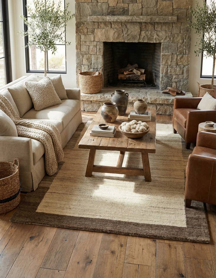 Detail image of 4' x 6'  Hand Knotted Gabbeh Wool Rug