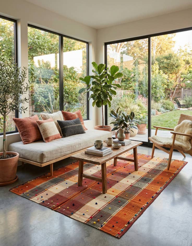 Detail image of  4' 8 x 6' 4 Jajim Rug