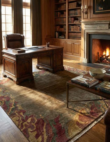8' 6 x 8' 6 Hand Knotted Nepal Wool Square Rug