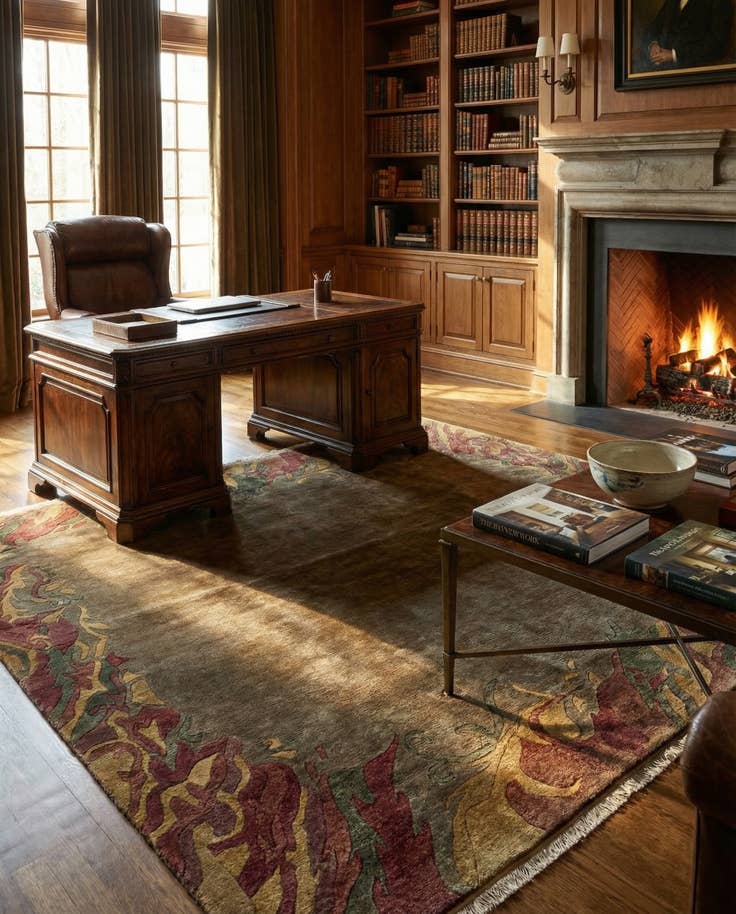 Detail image of 8' 6 x 8' 6 Hand Knotted Nepal Wool Square Rug