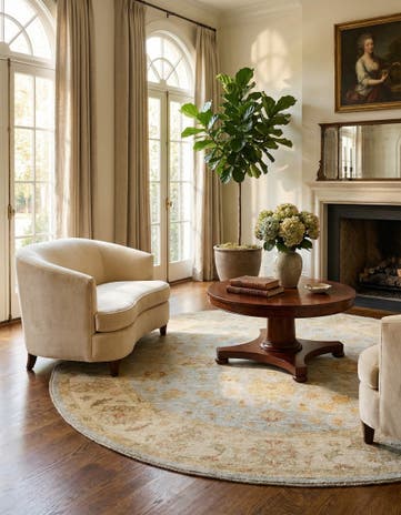 6' 9 x 6' 10 Kaizar Wool Round Rug