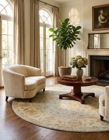 6' 9 x 6' 10 Kaizar Wool Round Rug