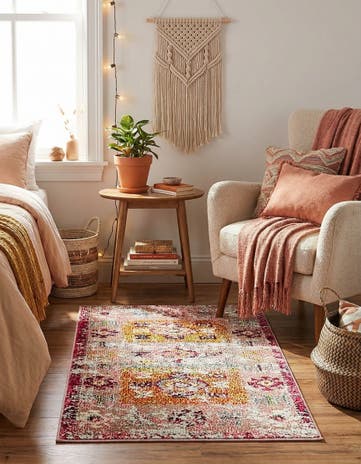 Pink Washable El Paso Rug