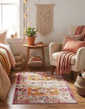Pink Washable El Paso Rug