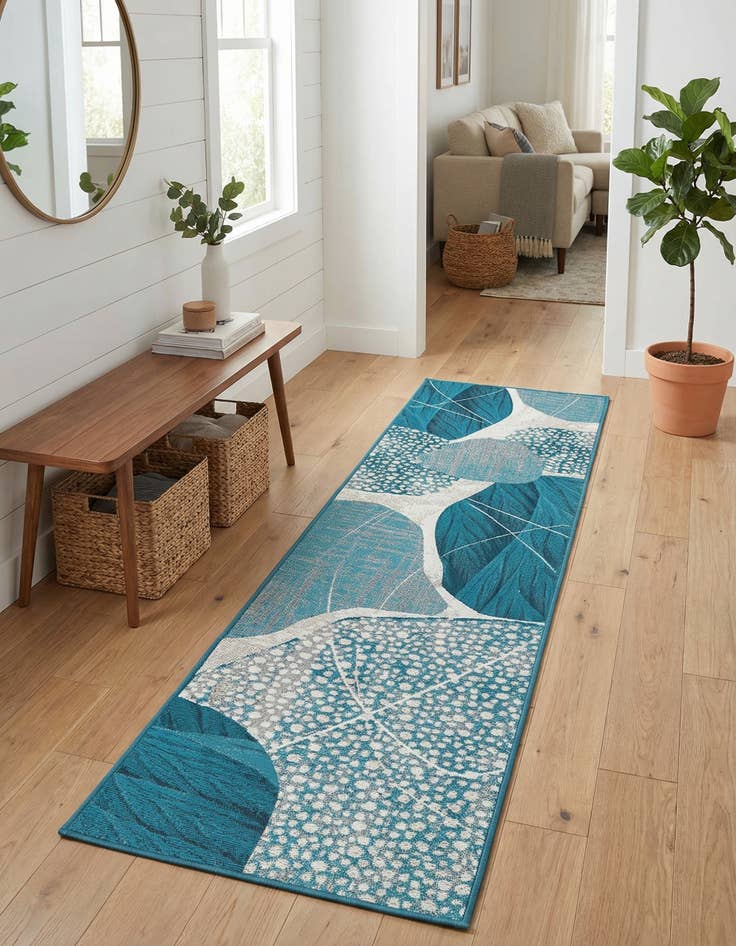 Detail image of 2' x 8' Easy-Clean Modern Indoor / Outdoor Runner Rug