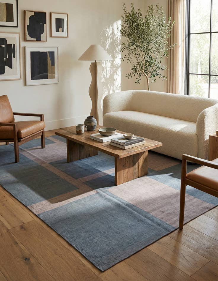 Detail image of 6' 9 x 9' 6  Hand Woven Kilim Modern Wool Rug