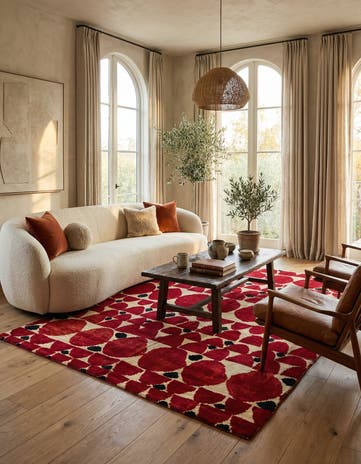 5' 5 x 8' Hand Knotted Moroccan Wool Rug