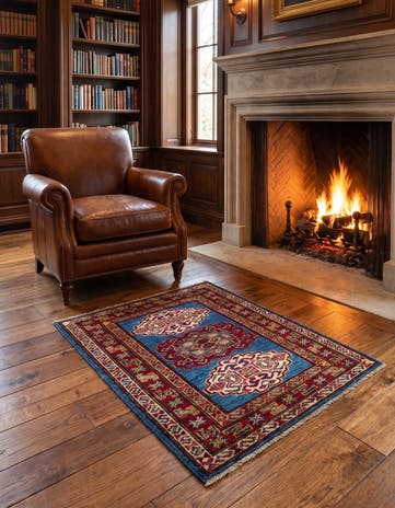 2' x 2' 11 Hand Knotted Kazak Rug
