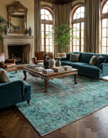 9' 10 x 12' 11 Vintage Royal Wool Rug