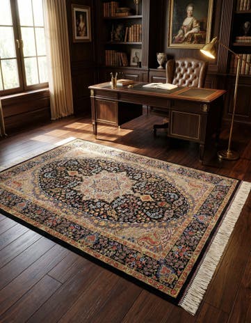 3' 3 x 4' 10 Ghom Silk Rug