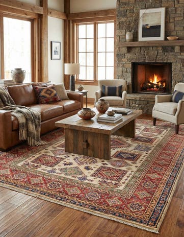 5' 8 x 8' 2 Hand Knotted Kazak Oriental Rug