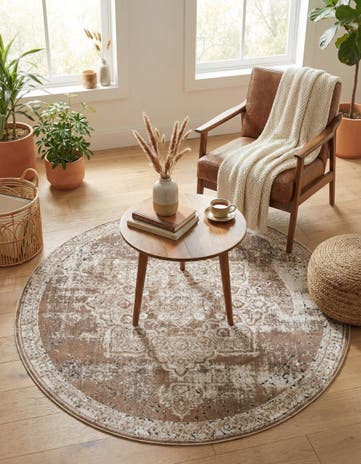 Khaki Eliza Round Rug