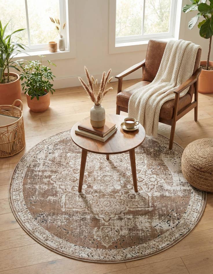 Detail image of 4' x 4' Villa Round Rug