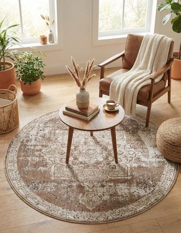 Khaki Eliza Round Rug