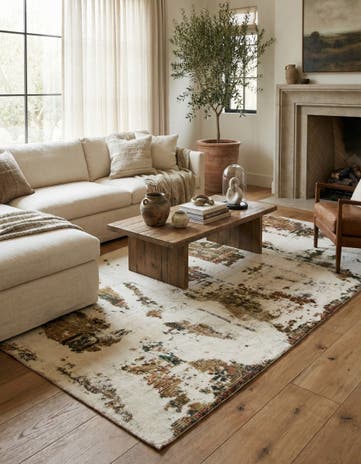 4' 10 x 8' 3 Hand Knotted Ultra Vintage Persian Wool Rug