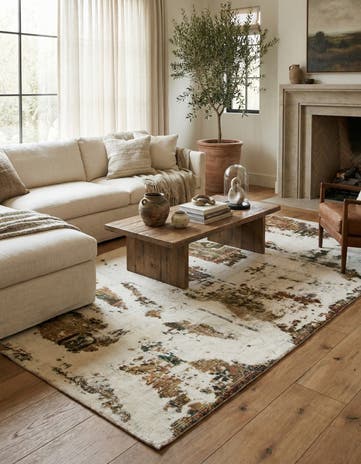 4' 10 x 8' 3 Hand Knotted Ultra Vintage Persian Wool Rug