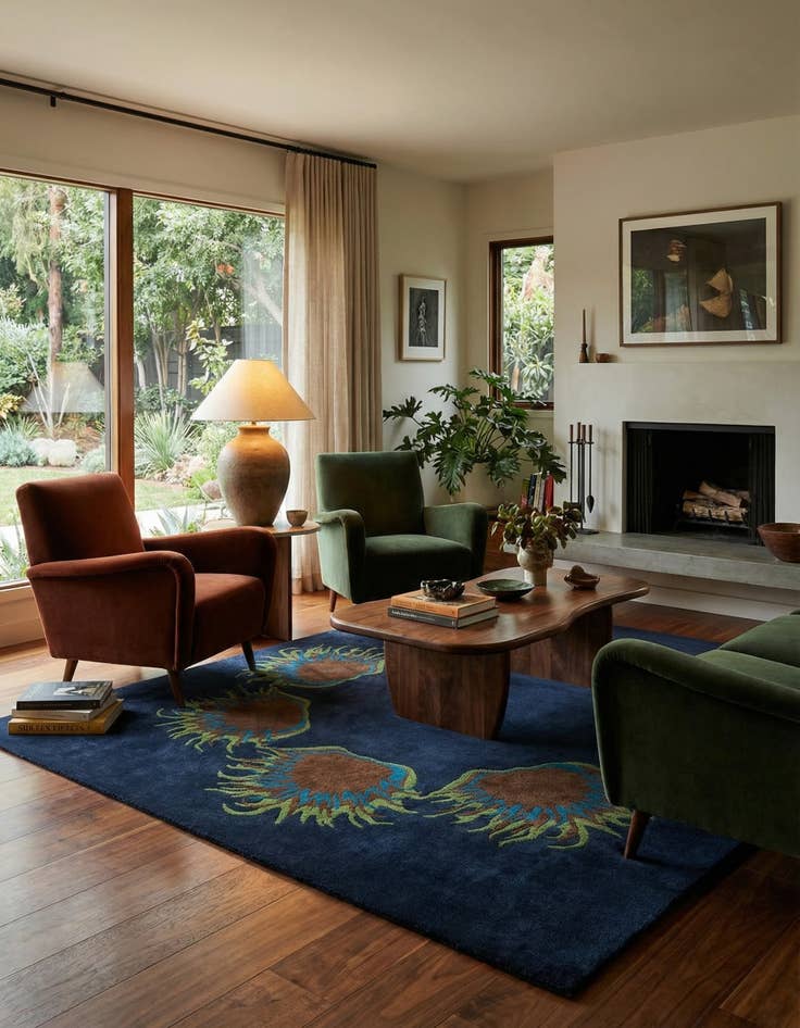 Detail image of  7' 6 x 7' 7 Luna Wool Square Rug