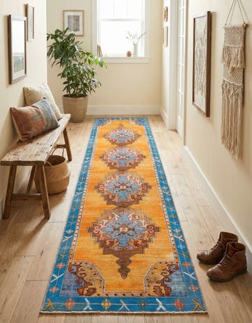 2' 6 x 12' Washable Timeless Runner Rug