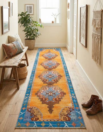 2' 6 x 12' Washable Timeless Runner Rug