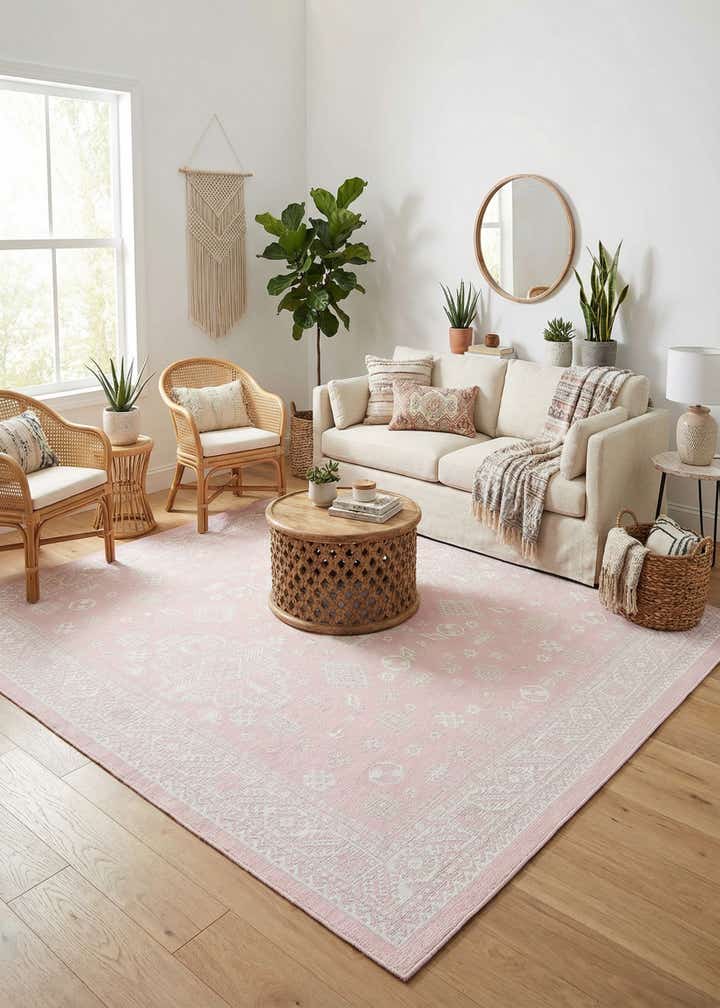 10' x 10' Easy-Clean Aztec Indoor / Outdoor Square Rug