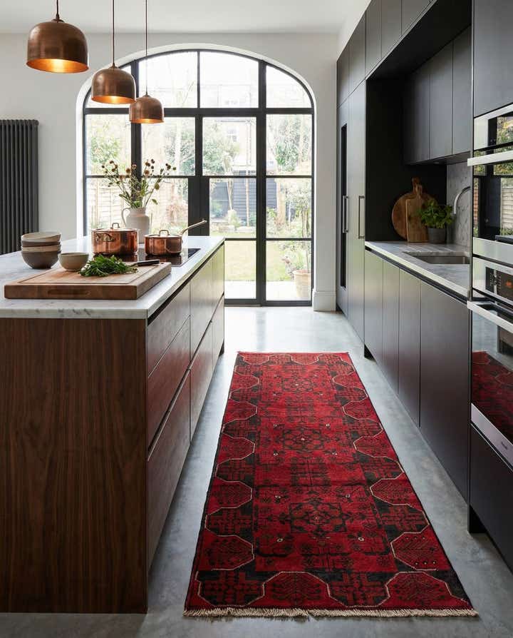 2' 5 x 6' 2 Hand Knotted Khal Mohammadi Wool Runner Rug