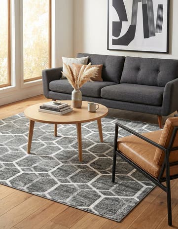 7' x 7' Lattice Trellis Square Rug