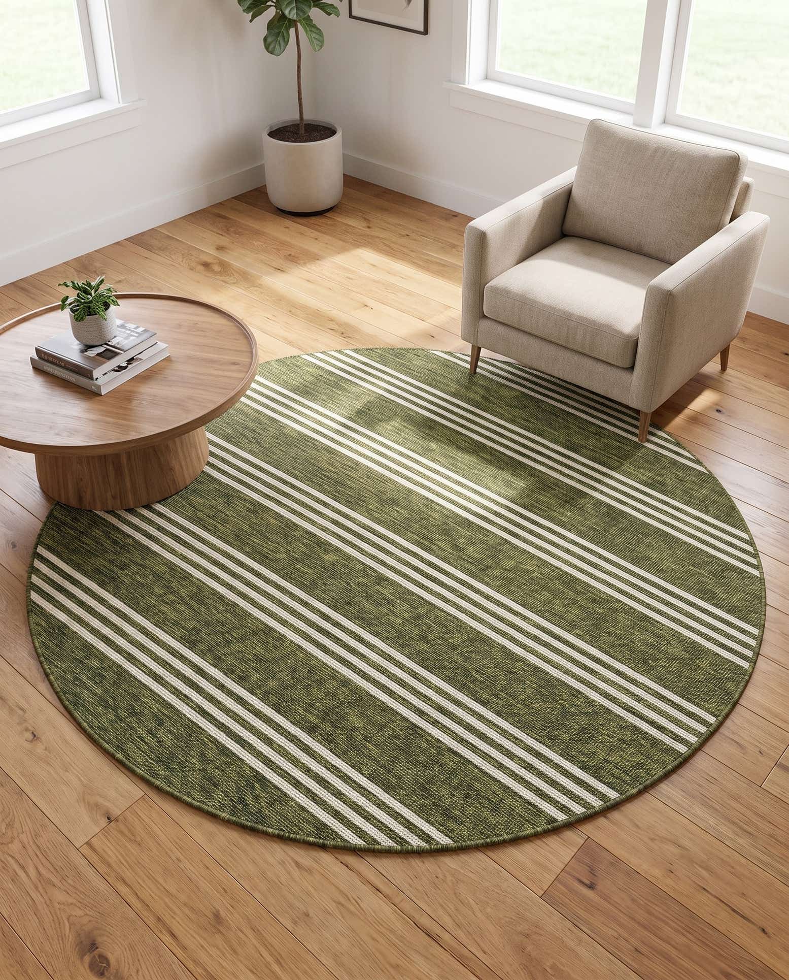 215cm x 215cm Easy-Clean Jill Zarin Indoor / Outdoor Round Rug