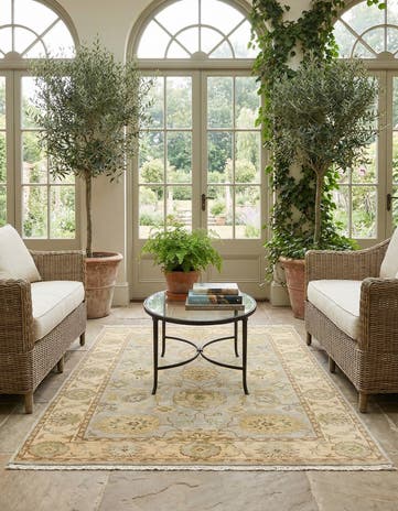 4' 1 x 6' 2 Hand Knotted Peshawar Ziegler Rug