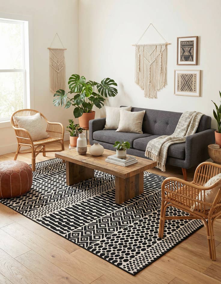 Detail image of 6' 4 x 9' Milano Rug