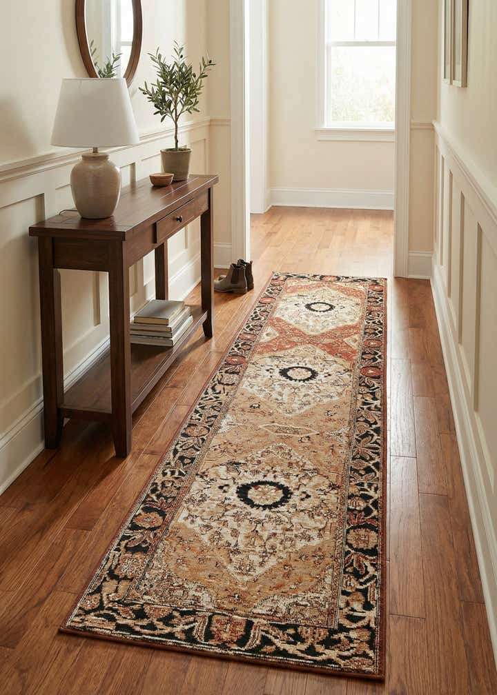 2' x 8' Easy-Clean Traditional Indoor / Outdoor Runner Rug