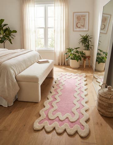 2' x 6' 1 Happy Rugs Wiggles Wool Runner