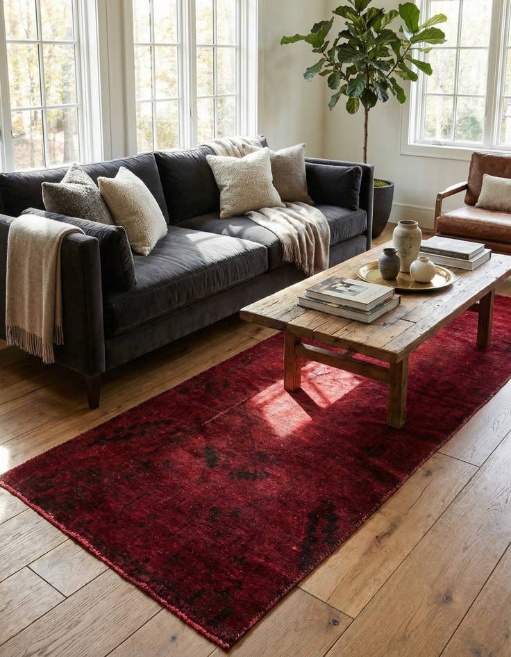 Detail image of 3' 9 x 8' 6  Hand Knotted Ultra Vintage Persian Wool Runner Rug