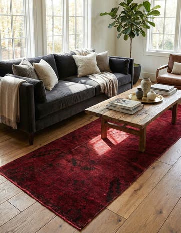 3' 9 x 8' 6 Hand Knotted Ultra Vintage Persian Wool Runner Rug