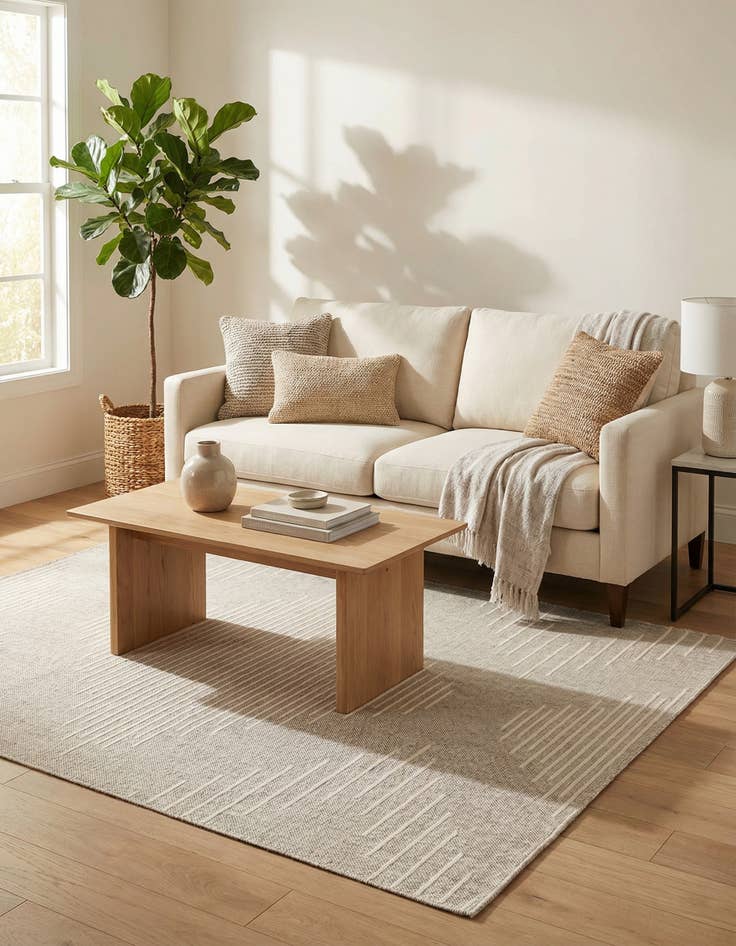 Detail image of 4' x 6'  Washable Modern Indoor / Outdoor Rug