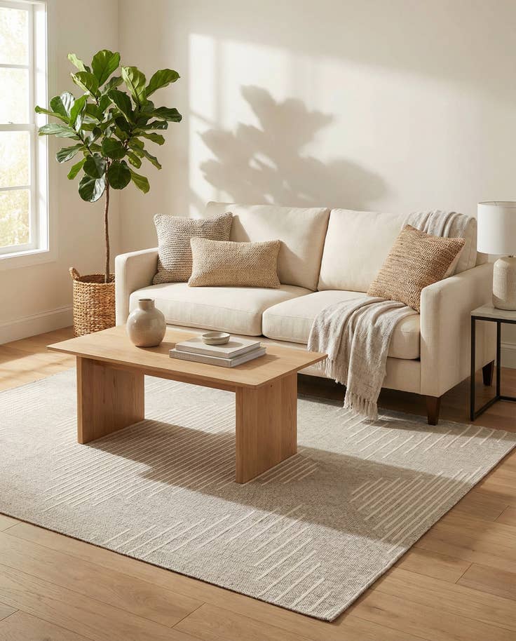 Detail image of 4' x 6' Easy-Clean Modern Indoor / Outdoor Rug