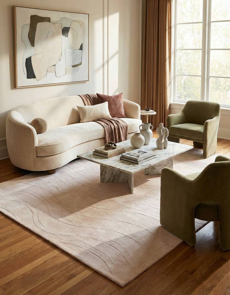 Detail image of  6' 8 x 9' 10  Hand Knotted Darya Wool Rug