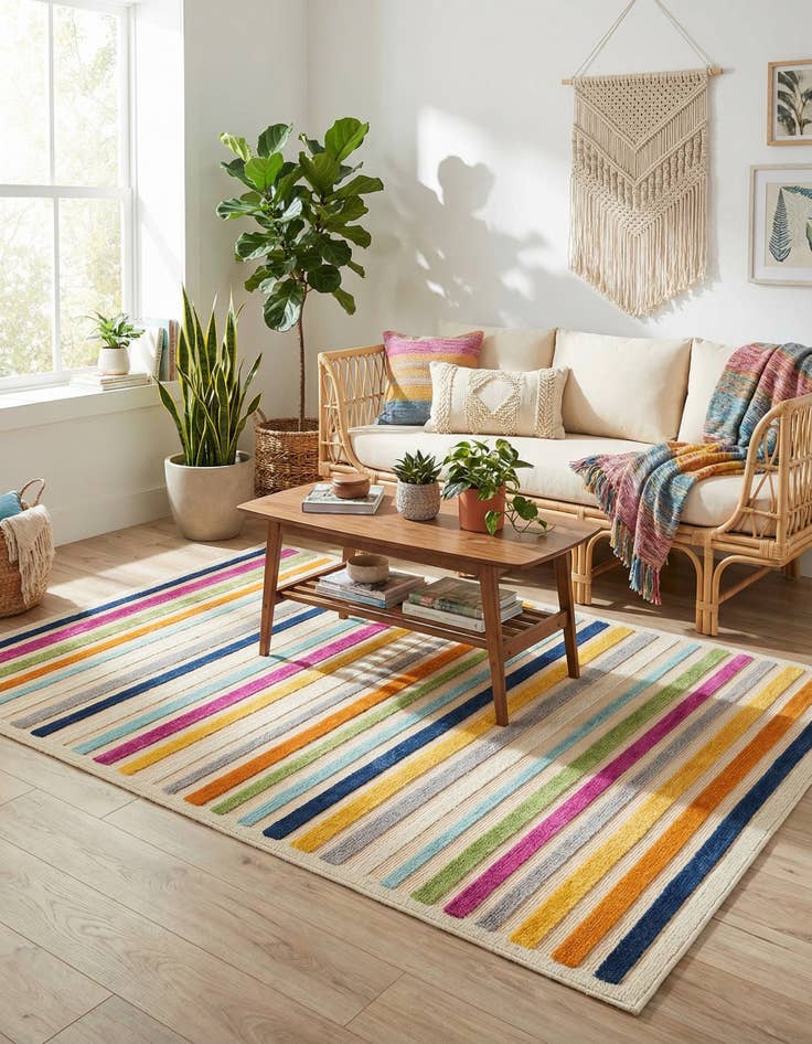 Detail image of 5' 3 x 8' Easy-Clean Aruba Indoor / Outdoor Rug