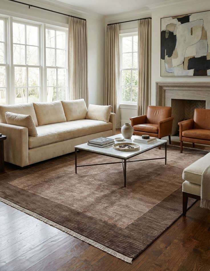 Detail image of 6' 7 x 9' 10  Hand Knotted Darya Wool Rug