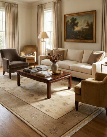 6' 8 x 9' 8 Hand Knotted Darya Wool Rug