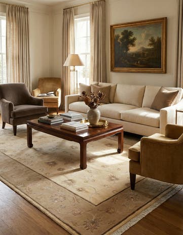6' 8 x 9' 8 Hand Knotted Darya Wool Rug