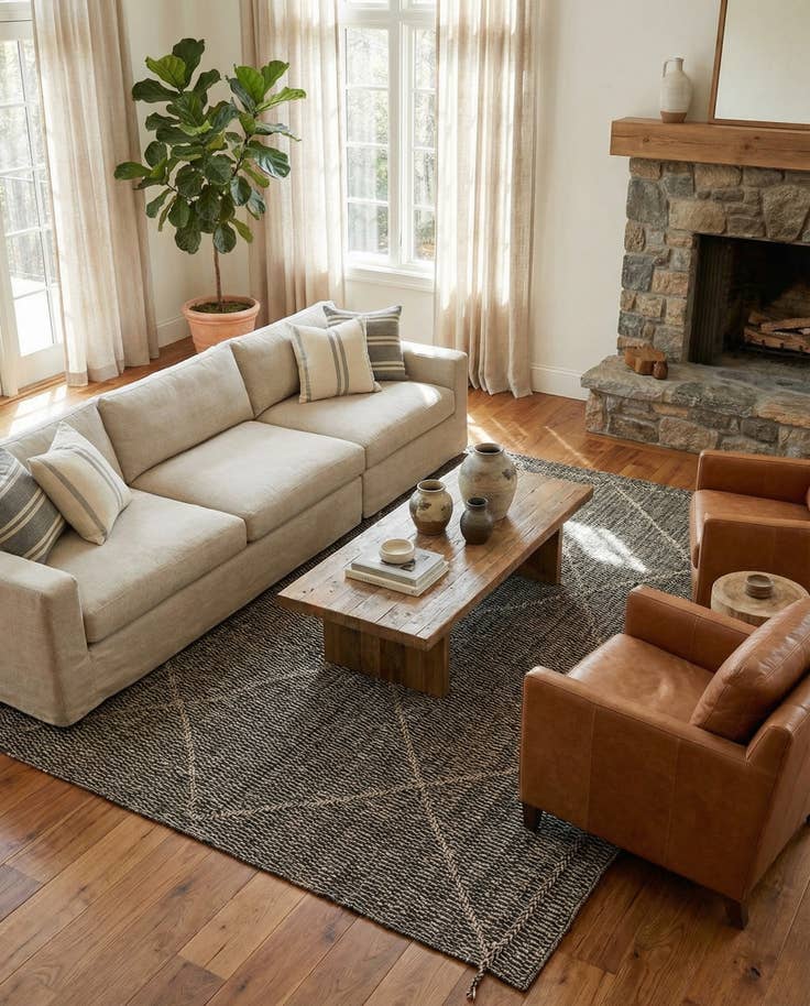Detail image of 7' 4 x 10' 2 Hand Knotted Darya Wool Rug