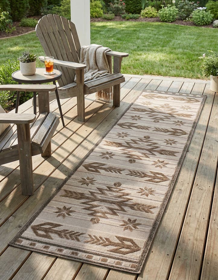 2' 7 x 10' Easy-Clean Modern Indoor / Outdoor...