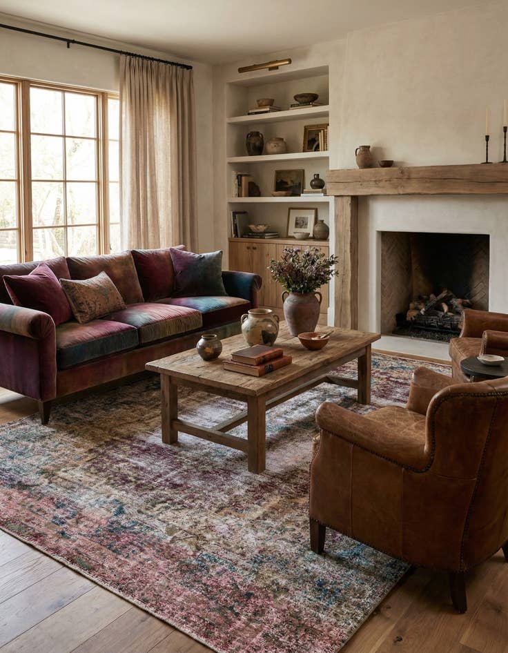 Detail image of  6' x 9' 3  Hand Knotted Ultra Vintage Persian Wool Rug